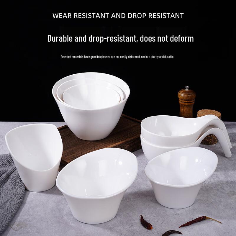 Slanted Melamine Buffet Serving Bowl