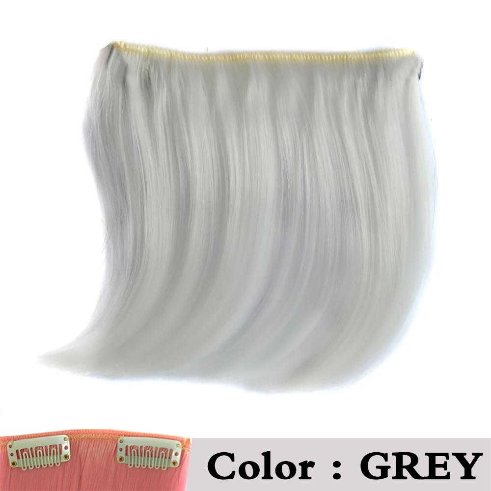 XINRAN Colorful Synthetic Hair Pieces Clip In Bangs Hair Extensions Temperature Fiber Hair Accessories For Women