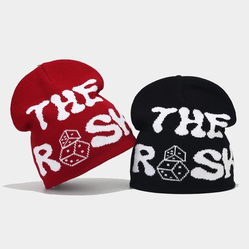 Y2K Fashion Trend Knitted Hat Men's Personality Hip Hop Jacquard Hat Women's Trend Street Ear Hat