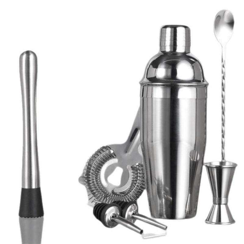 3/8 Pezzi Shaker Professionale Acciaio Inossidabile Bartender Bicchiere da Vino Miscelatore per Cocktail Shaker per Cocktail Set da Bar
