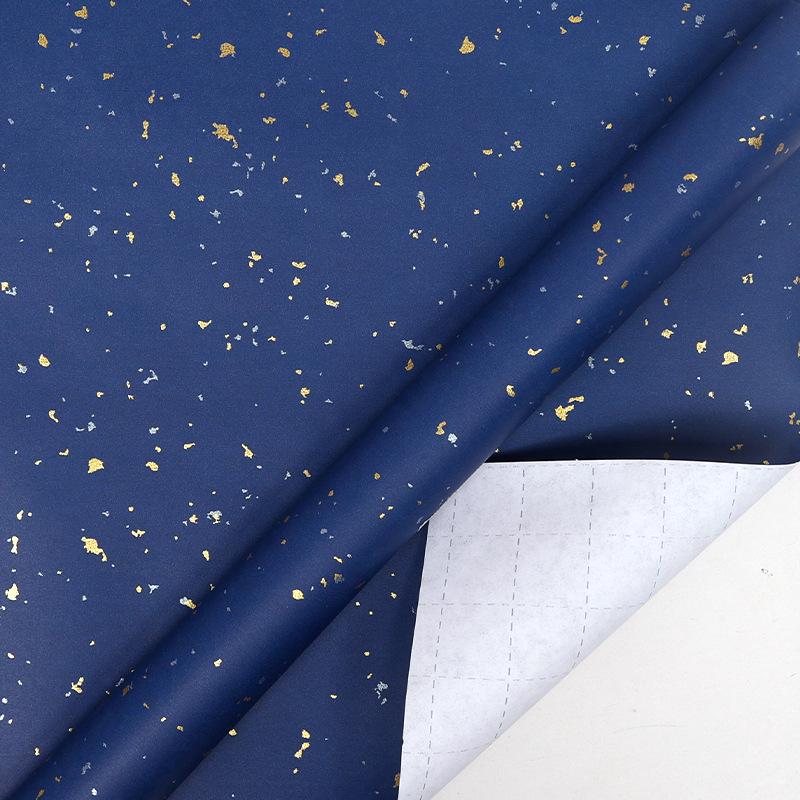 High-End Gold Foil White Kraft Paper Roll, 80g, 10m - Perfect for Birthday Gift Wrapping in Rich Colors