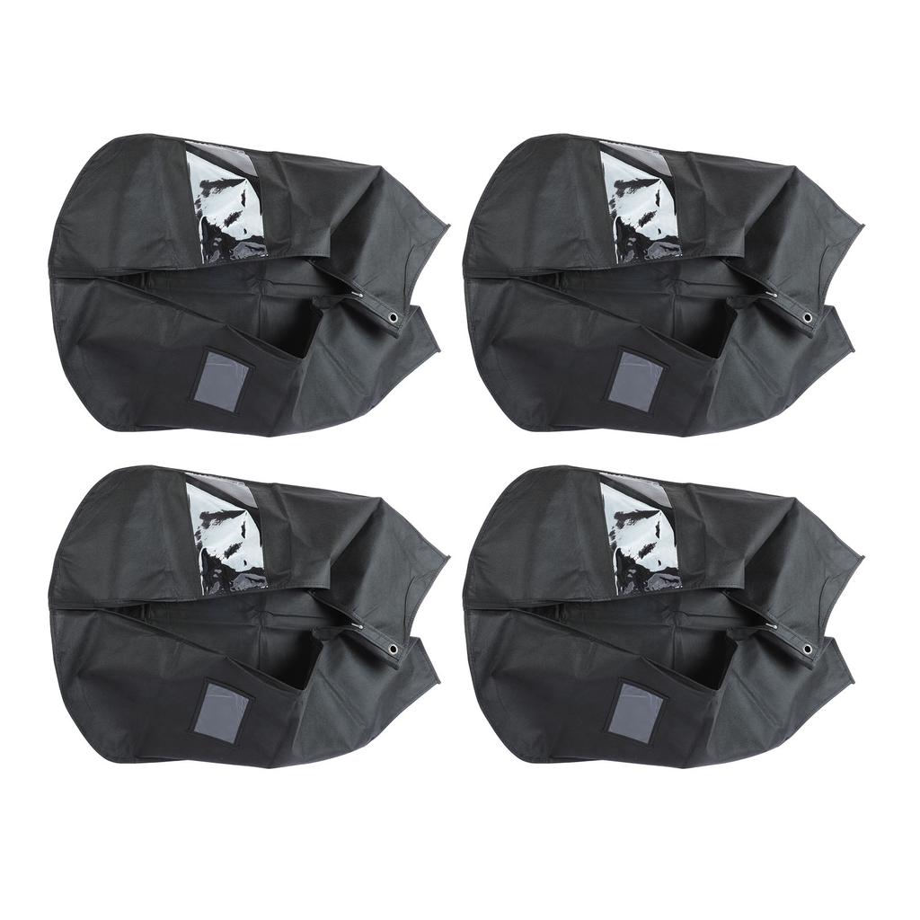 4pcs Garment Bags Waterproof Dustproof Thickened Suit Bag with Transparent Window for Storage
