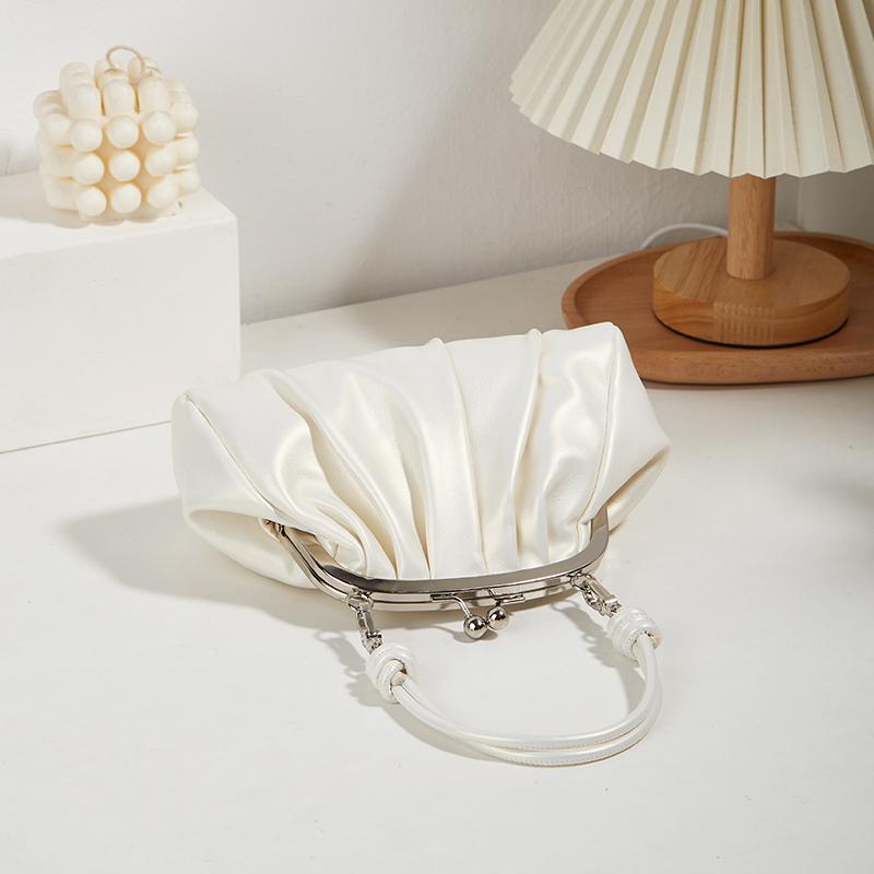 Ładna plisowana torebka z klipsem dla dziewcząt Sense Chain Bag Przenośna listonoszka Nowa