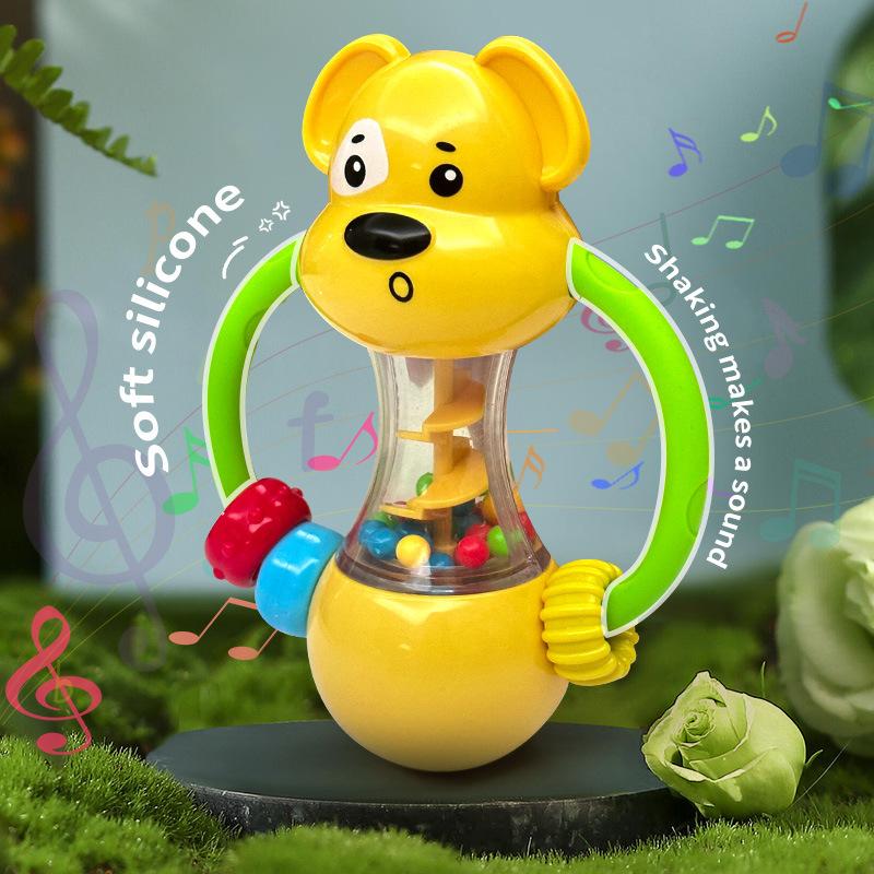 Infant and Toddler Toy Rattle Baby 0-1 Year Old Grasping Early Education Educational Toy Puppy Soft Gum Chewing Rattle Toy