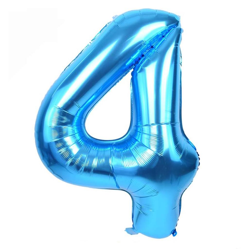 40 Inch Giant Blue Digital Balloons 0-9, Anniversary Party Decoration Supplies, Birthday Balloons