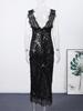 Damen V-Ausschnitt Formelles Kleid Damen Spitze Langkleid Damen Rückenfreies Sexy Kleid Damen Schwarzes Kleid 2026