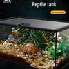 Small Ventilated Glass Terrarium for Reptiles, Turtles, and Hermit Crabs - Rainforest Landscaping