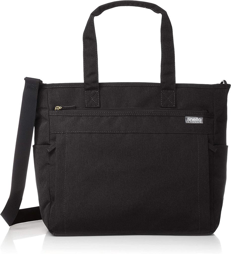 Anello Grande 2-Way Tote Bag, A4 Size, Water-Repellent, Lightweight, 10 Pockets, 2-Way SPS GUH2316Z, Black
