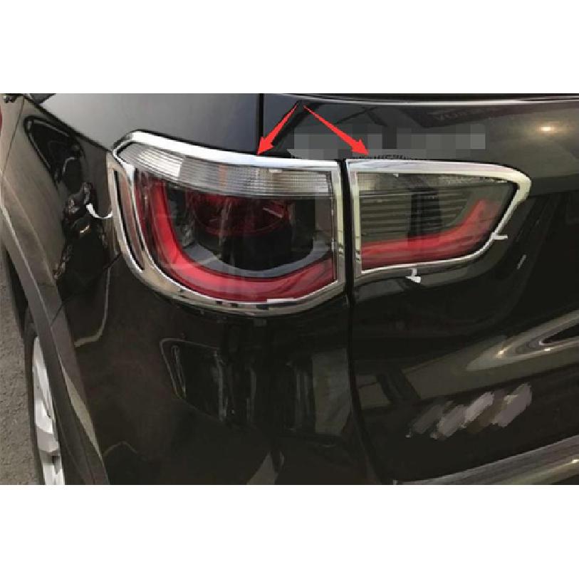 ABS Chrome Front&Rear Light Lamp Frame Trim For 2017- JEEP Compass Set 4pcs