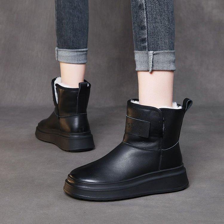 

Ретро Зимние Сапоги Женские 2024 Зима Новые Женские На Низком Каблуке Короткие Сапоги Флисовые Теплые Женские Сапоги Повседневные Универсальные Сапоги 40 чёрный