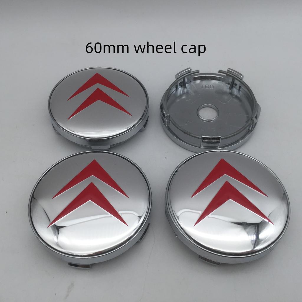 4pcs 3D For Citroen 56mm 60mm 68mm Car Emblem Wheel Hub Center Cap Badge Covers Sticker Decals Styling Accessories