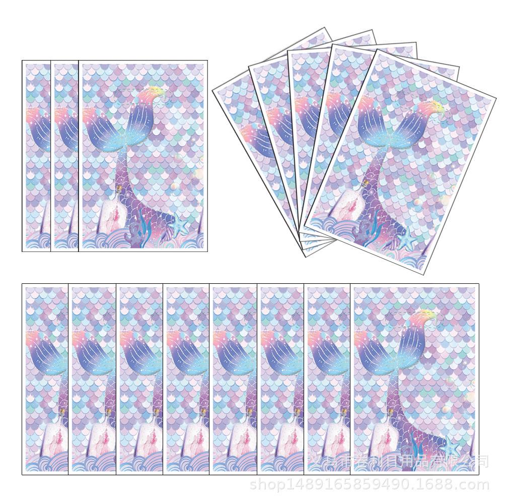 Fish Scale Theme Party Supplies Decoration Birthday Tableware Fish Tail Arrangement Flag Paper Towels Paper Cups Tablecloth Paper Plate Modeling