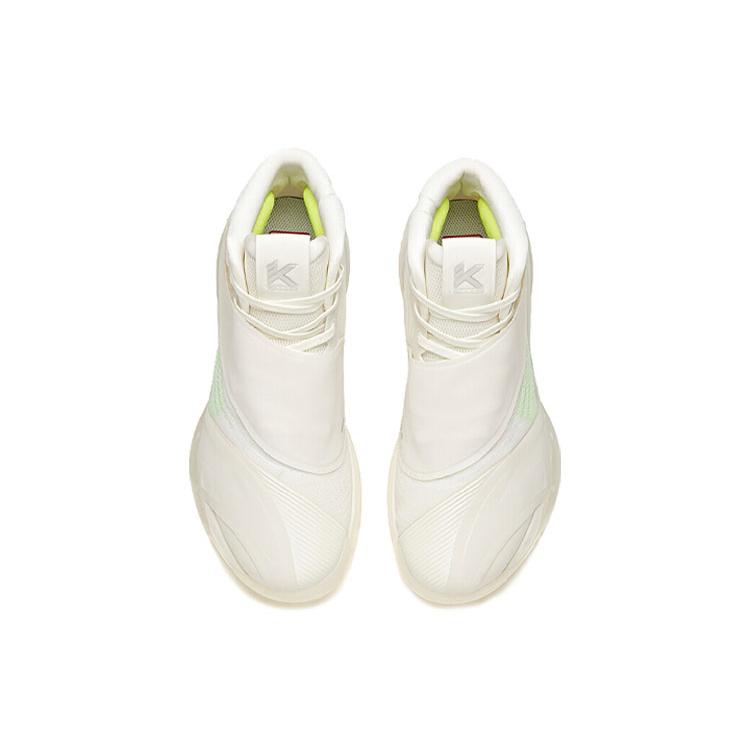 New Anta KT6 Anti Slip Wear Resistant High Top Basketball Shoes Men's White 112041101-2