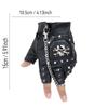 Skull Half Finger Leather Gloves