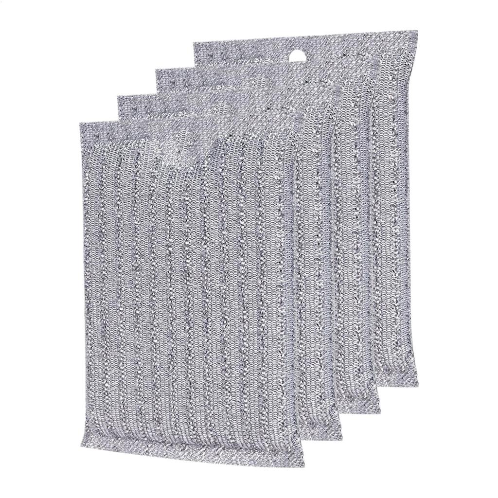 Draht-Spülschwamm 4 Stück Saugfähige Scheuerschwämme Wiederverwendbar Kratzfrei Draht-Spültuch Für Restaurant Haus Küche Herd Pfanne Topf