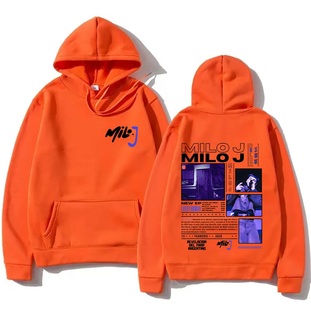 Milo J Mikiny Rapper Milo J Merch Mikiny Módní Dámské Pánské Nový Design Oblečení Grafický Potisk High Street Pulovry Ležérní