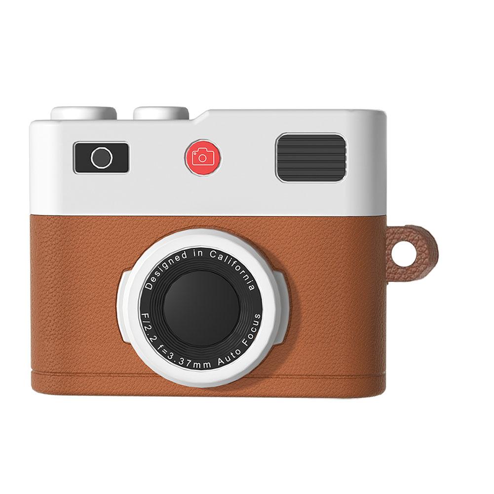 Retro Camera Design Case for AirPods Pro 3 Soft Silicone Protective Cover Shockproof Anti Scratch Wireless Charging Compatible