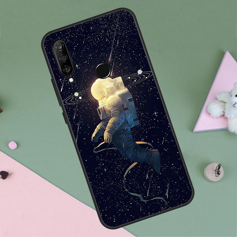 

Space Moon Astronaut For Huawei P20 P40 Lite P60 P30 Pro Nova 5T 9 10 SE 12s 12i 11i Y90 Y70 Y60 Y61 Y72 Y91 Case Huawei Nova Y72