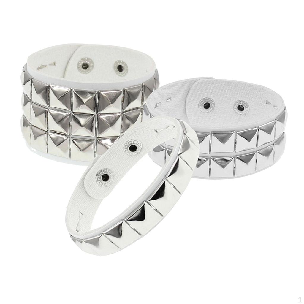 3 ks náramků PU Módní obalovací náramek pro dospělé Cosplay Party