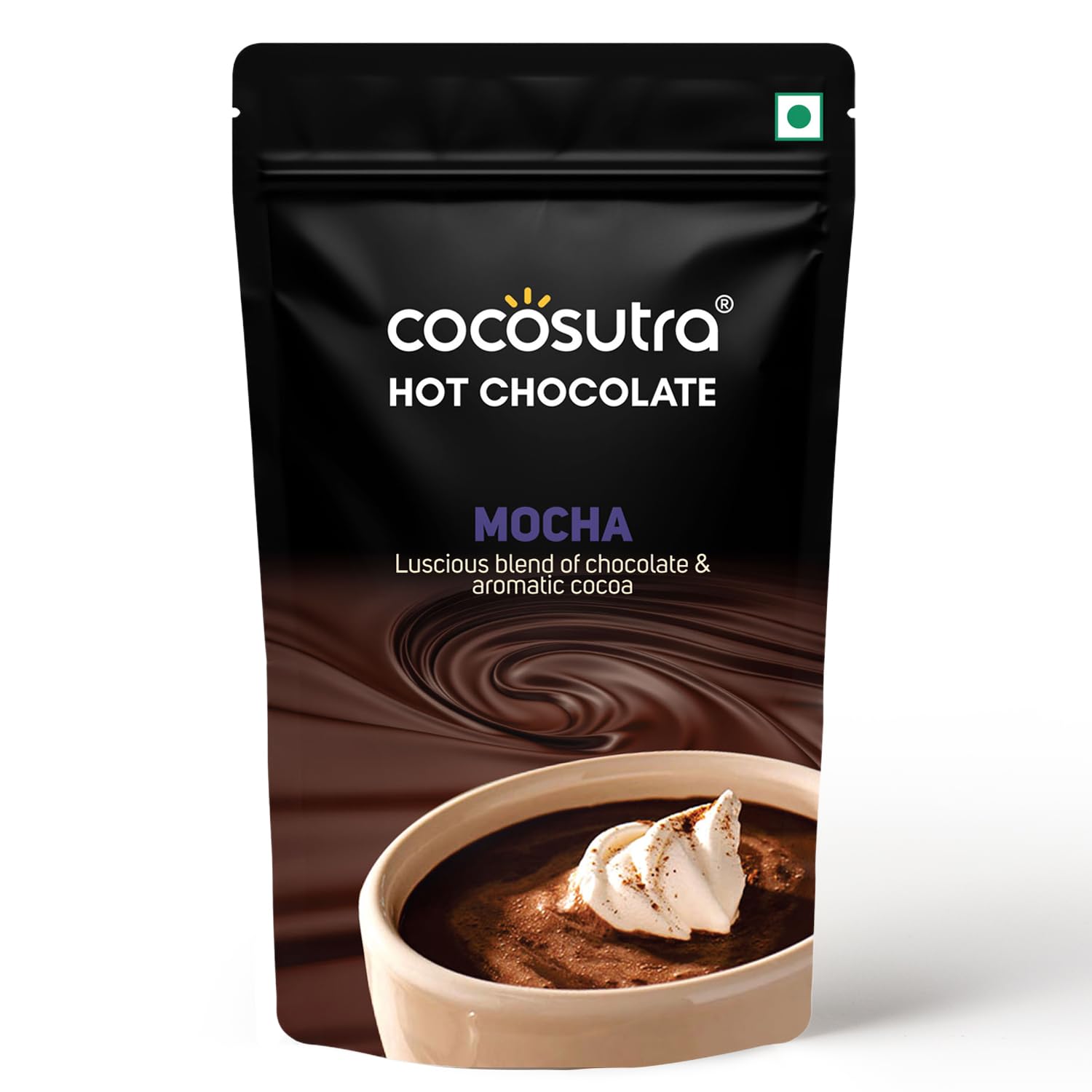 Cocosutra Mocha Drinking Chocolate Mix, 100g | Hot or Cold | Vegan & Gluten Free | No Preservatives | Serves 5 Cups