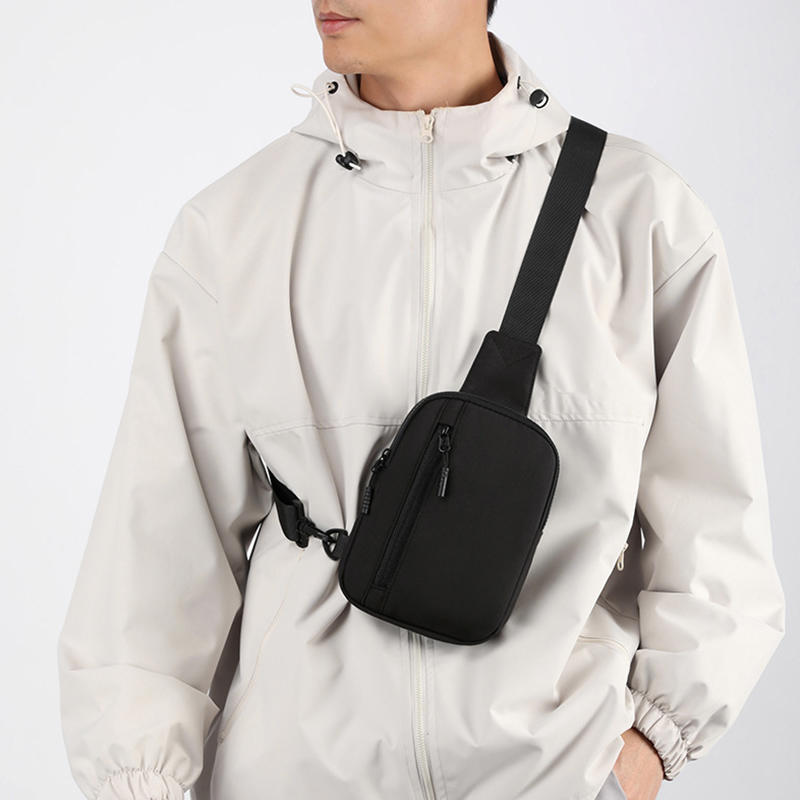 1Pcs Men's Chest Bag One Simple And Fashionable Single Shoulder Chest Bag Large Capacity Shoulder Bag Adjustable Shoulder Strap