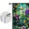 2pcs Colored Pigment Flower Painting Printed Curtain for Home Decor - Rod Pocket Window Treatment for Bedroom, Office, Kitchen