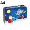 Christmas Tinplate Candy Tin Can Metal Box Cartoon Elk Santa Claus Letter Printed Xmas Candy Cookie Tea Storage Gift Case