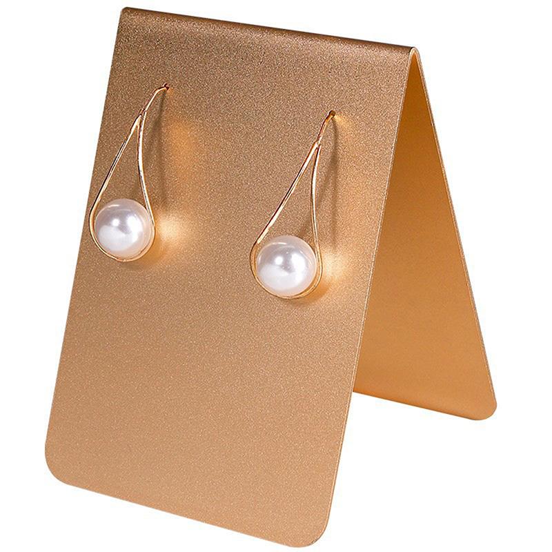 Metal Stud Dangle Earrings Display Rack T Bar Stand Jewelry Hanger Organizer Holder Eardrop Freestanding Shelf