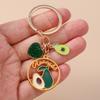 Fashion Enamel Avocado Cherry Keychain Fruit Key Ring Pendants for Women Girls Handbag Decor DIY Key Chain Jewelry Gifts