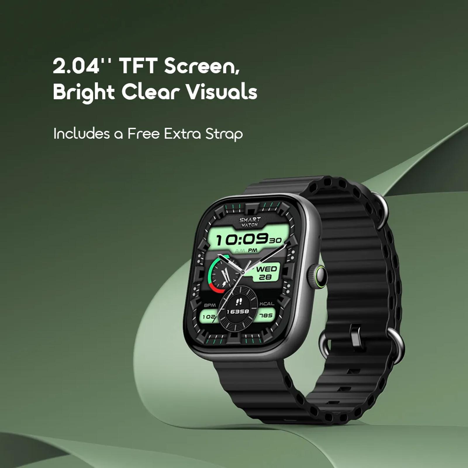 Oraimo Watch 6 Smart Watches 2.04 Inch Color Touchscreen Fitness Tracker with Wireless Clear BT Calling