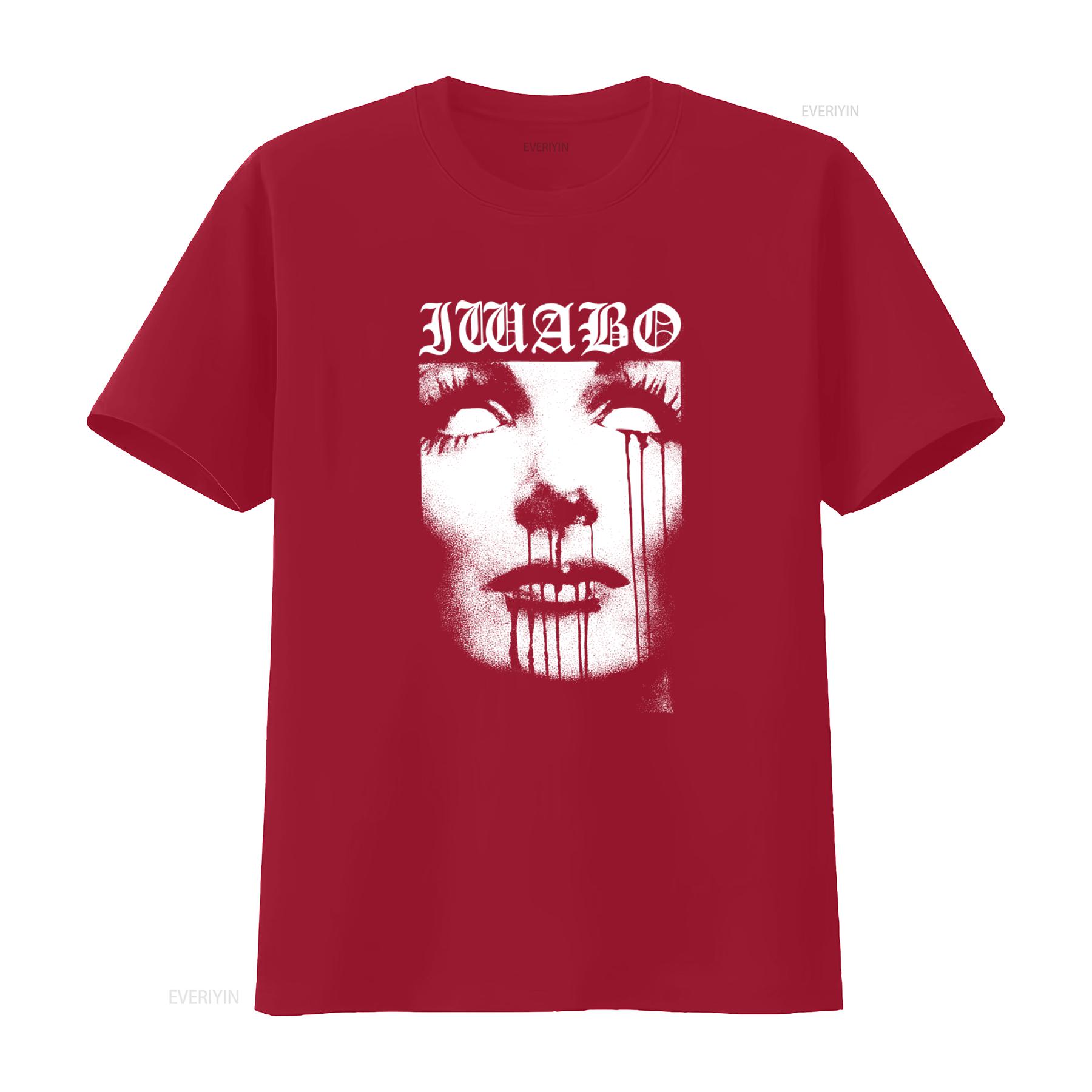 

Iwrestledabearonce Gothic T shirt Unique Design Fit Available in M Size vintage Washed streetwear homme Versatile Slightly S