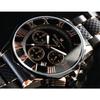 Salvatore Mara Watch Chronograph 10 ATM Water Resistant Business Formal Italian Brand Limited Model Men's SM15104 (Black X Pink Gold)