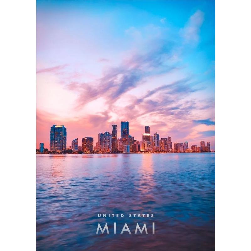 Visit Miami Poster Canvas Printing Miami City Real Photos Wall Art Miami Traveling Aesthetic Print Home Room Bar Wall Decoration