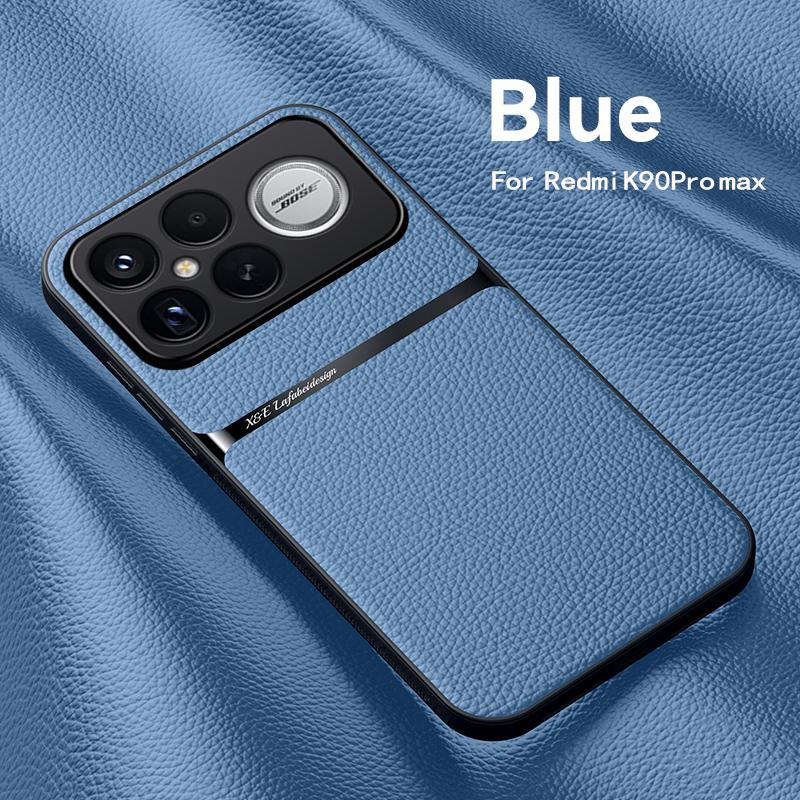 Luksusowe etui biznesowe z wysokiej jakości skóry o fakturze liczi na telefon Xiaomi Poco F8 Ultra F8 Pro, magnetyczne do samochodu, ochrona aparatu, odporne na wstrząsy, bumper