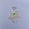 Chromdiopsid Edelstein 925 Sterling Silber Schmuck Hochzeitsgeschenk Anhänger 2,29" CP-19-1