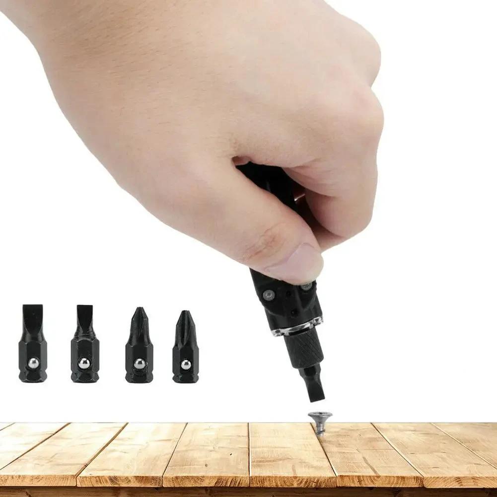 Multifunctional Mini Flashlight with Screwdriver Outdoor EDC Keychain Shape Screwdrivers Portable Steel Repair Tool
