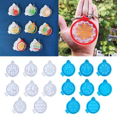 8 PZ Stampi per Colata in Resina Stampi per Ciondoli Stampi per Artigianato Decorazioni Murali di Natale Stampi per Ornamenti Materiale in Silicone per Artigianato