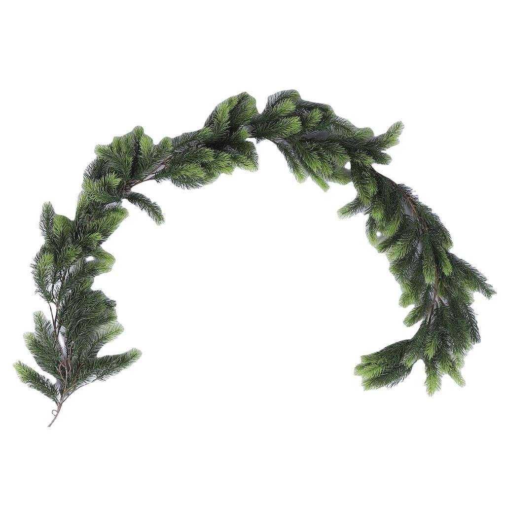 Realistic Vine Green 74.8in Plastic Bendable Hanging Pine Needles Vine for Holiday Party Home Decoration
