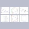 Versatile Geometric Round Drawing Ruler Table for Drafting Student Template Measuring