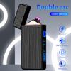1Pc New Windproof Metal USB Lighter Torch Lighter Jet Dual Plasma Arc Lighter Gas Electric Butane Chargeable Pipe Cigar Lighter