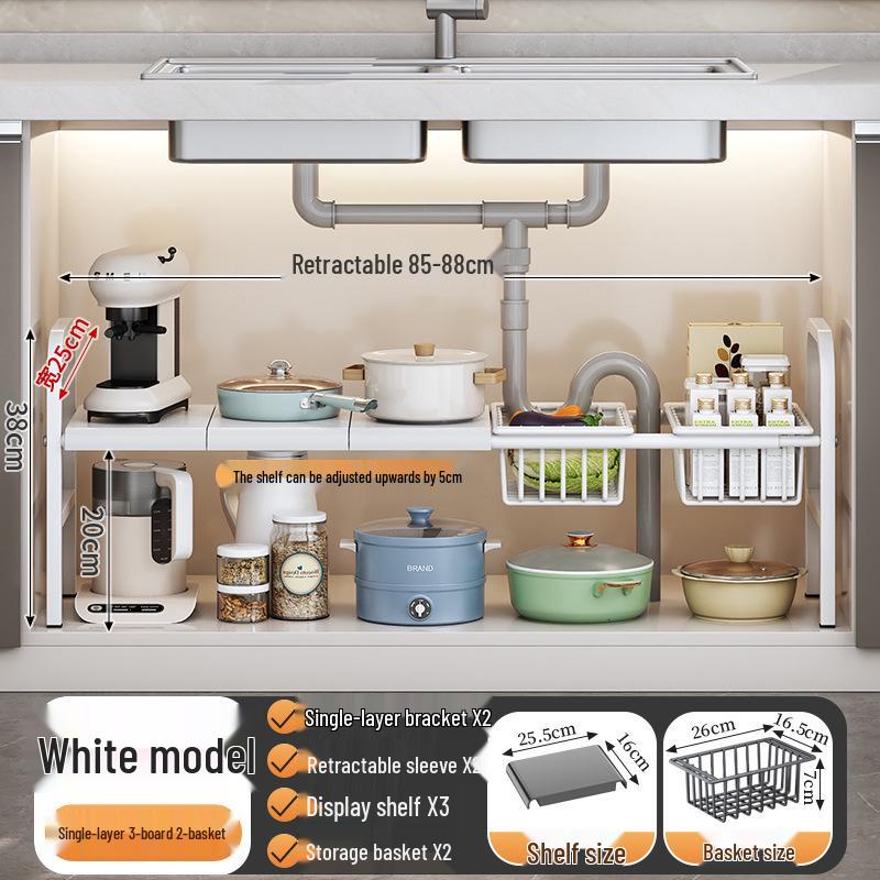 Popular Retractable Under-Sink Organizer & Pot Rack
