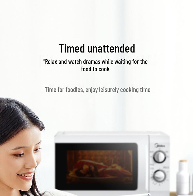 Microwave Oven M1-211A 20L Turntable with Mechanical Knob Control and Coating