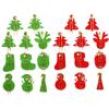 Glitter Felt Christmas Cutlery Holder Bag Washable Christmas Decoration Fork Pocket Non-Slip Table Ornaments Place Mats
