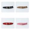 Multi-color Women Fashion Thin Belt Casual Decoration Dress Shirt 8-character Buckle Small Belts Solid Pu Leather Ladies Belts