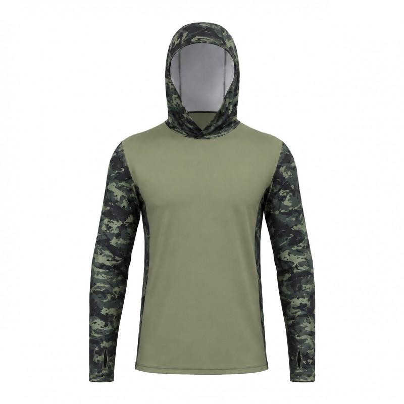 Herren Kapuzen-UPF-Sonnenschutzkleidung Leichte Schnelltrocknende Outdoor-Jacke Windbreaker zum Angeln Wandern