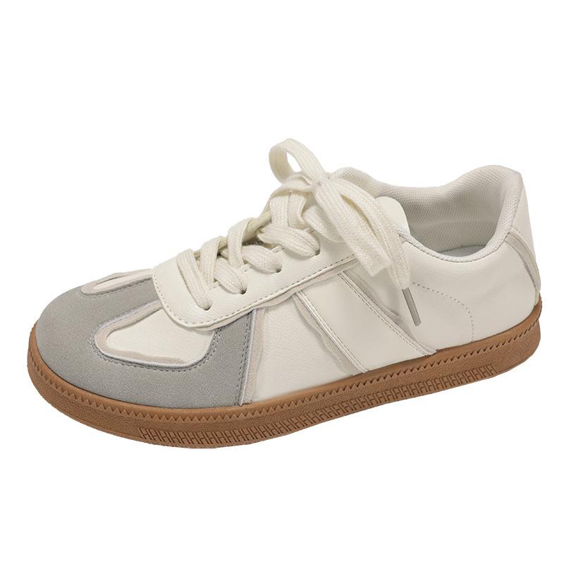 Classic retro beige versatile ballet style platform German training shoes women's 2025 new spring soft-soled casual board shoes