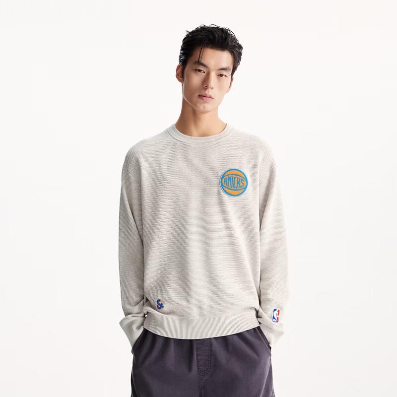 Свитшот Jack & Jones NBA с совместным брендингом, свободный крой, с круглым вырезом