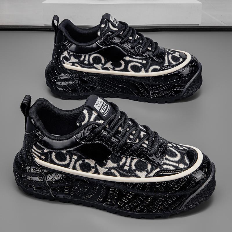 Korean version of high-end thick-soled men's shoes, fashionable and versatile height-increasing sports dad shoes, men's non-slip and wear-resistant c