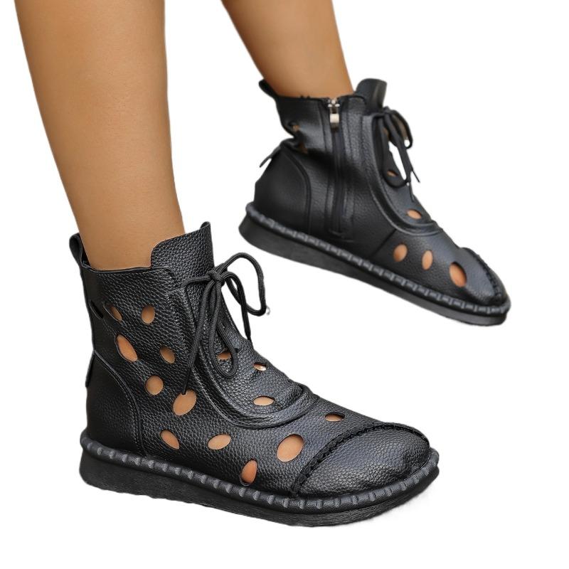 Mode Hohl Damen Kurz Cool Stiefel Designer Schnürer Sommer Sandalen Mode Freizeit Schuhe 2025 Neu Stiefeletten Gemütliche Sandalias De Mujer
