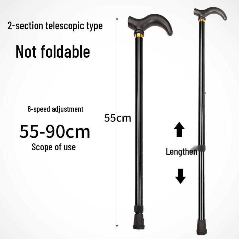 Five-Section Folding Ultra-Short Trekking Poles with T-Handle and Telescopic Adjustment